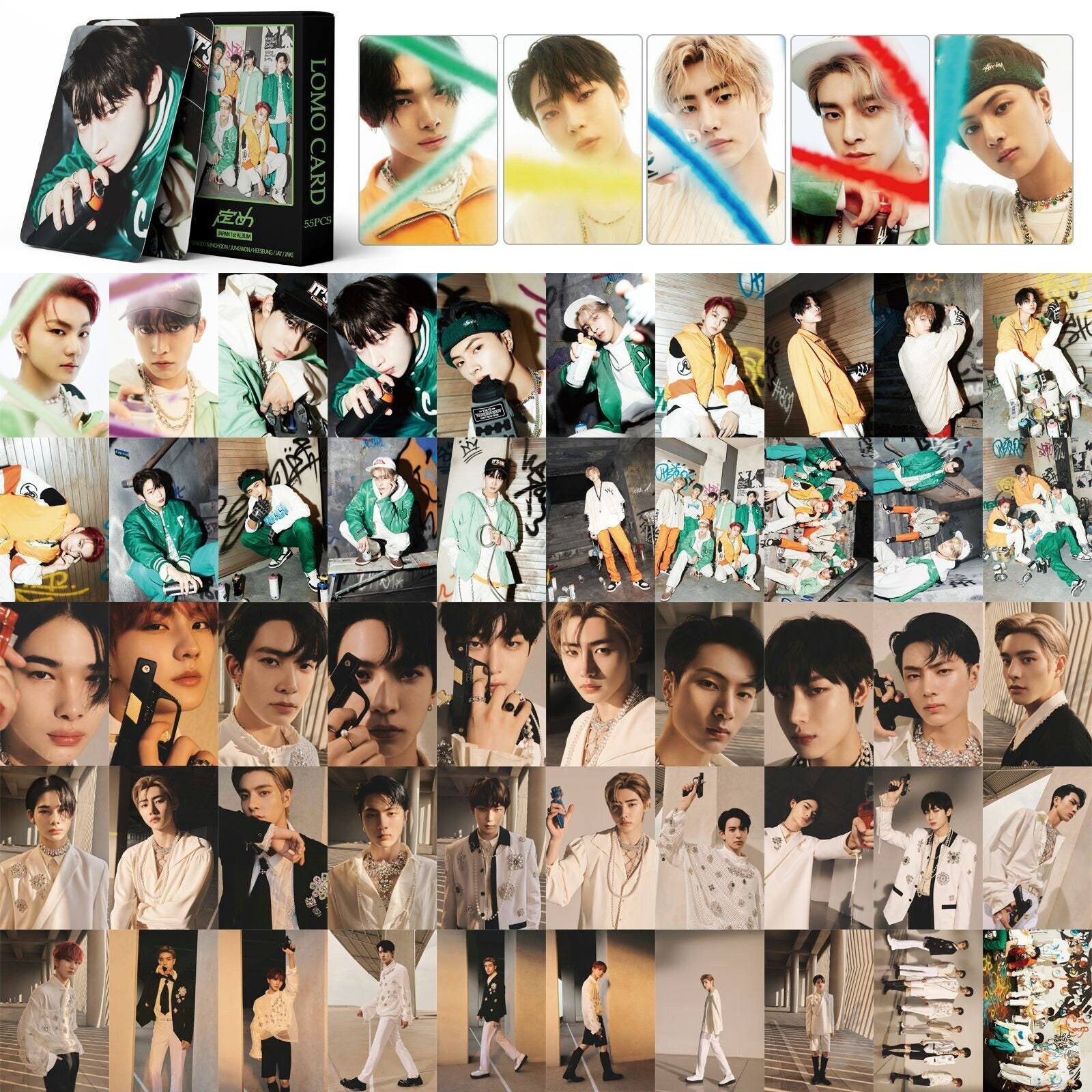 55pcs/box ENHYPEN Photocard Sacrifice KPOP Album LOMO Card Postcard