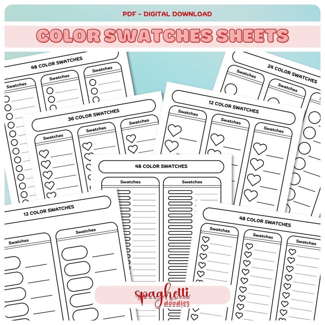 Printable Color Swatch Sheets – Printable Templates for Drawing ...