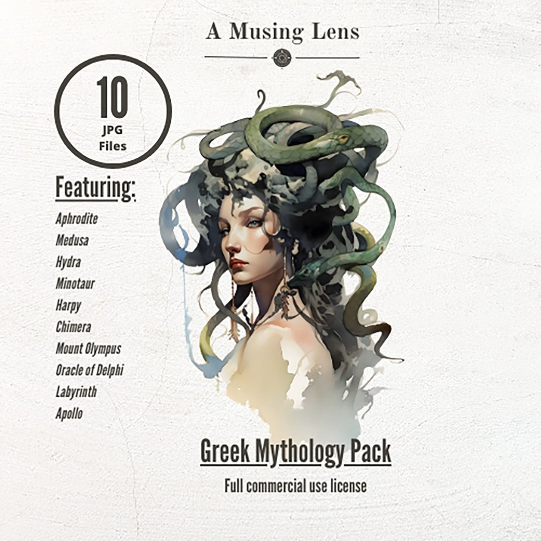 Greek Mythology - Watercolor Digital Art (JPG) - Etsy
