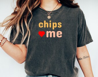 Chips Love Me Shirt Funny Snack-Themed Tee Casual Comfort Wear Unique Foodie Gift Idea Potato Chip Shirt Gift for Snack Fans