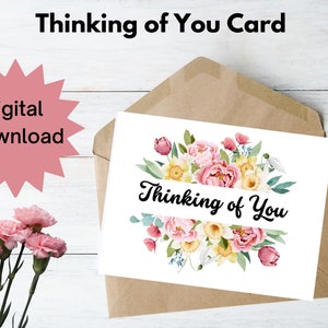 Thinking of You card / Digital Download / Printable greeting card