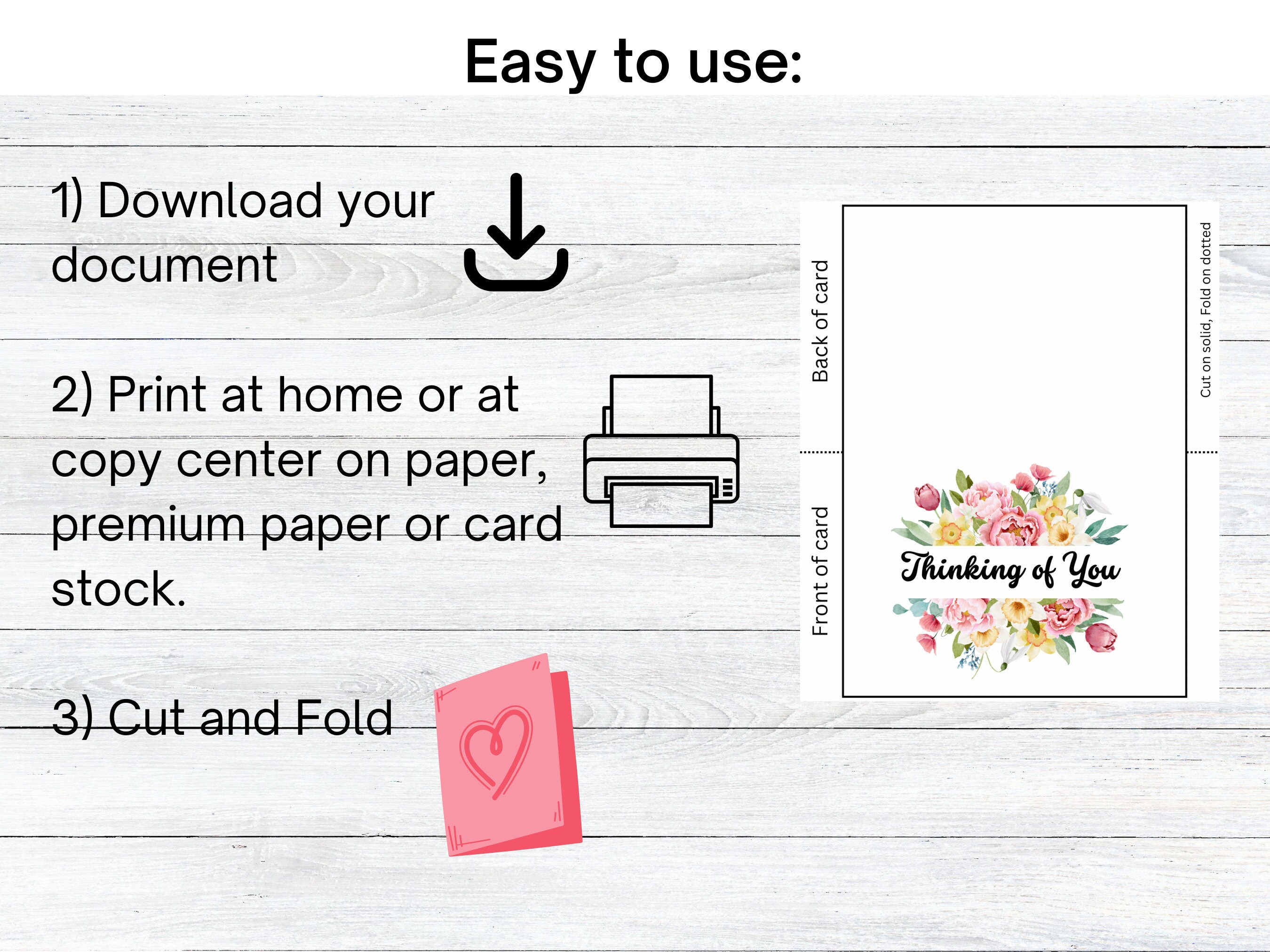 Thinking of You Card / Digital Download / Printable Greeting Card - Etsy