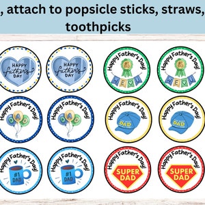 Father’s Day Cupcake Toppers, Father’s Day Gift, Printable Cupcake ...