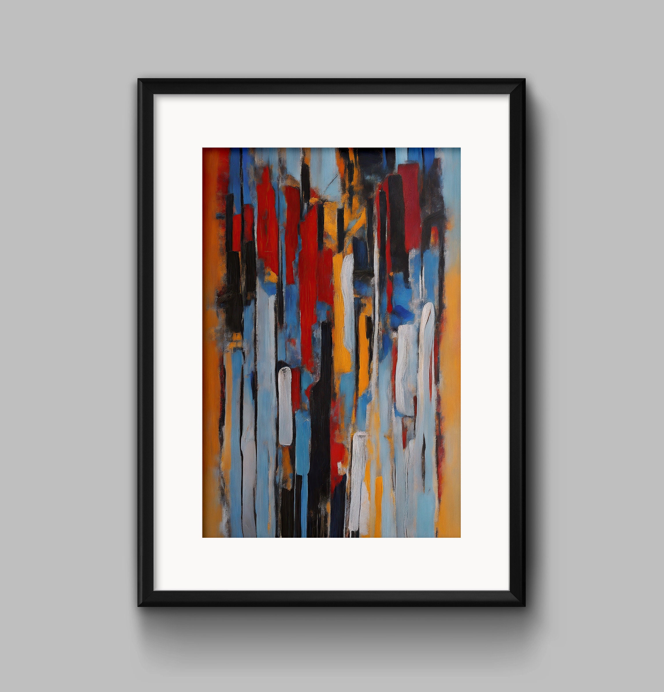 Abstract Columns Painting | Abstract Art | Vertical Stripes Painting ...