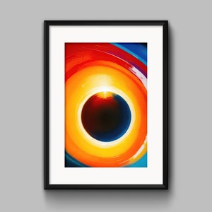 Abstract Solar Eclipse Painting | Colorful Abstract Art | Downloadable
