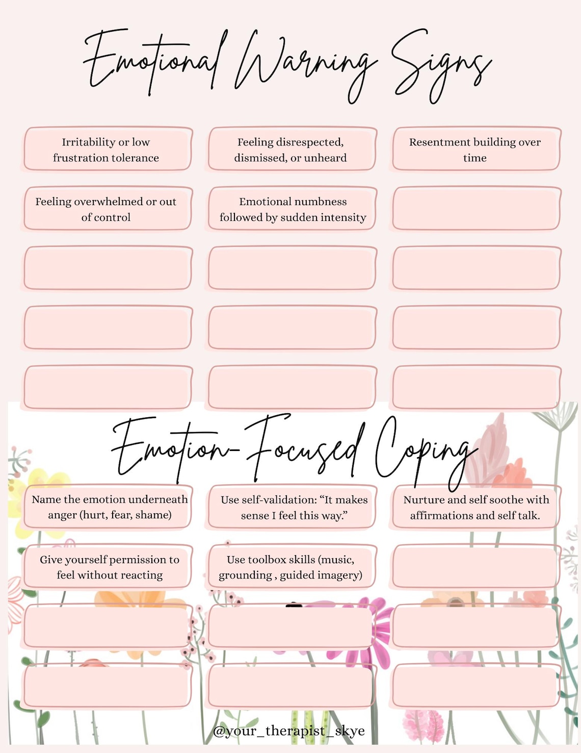 Anger Management Worksheet for Adults | Anger Triggers + Warning Signs ...
