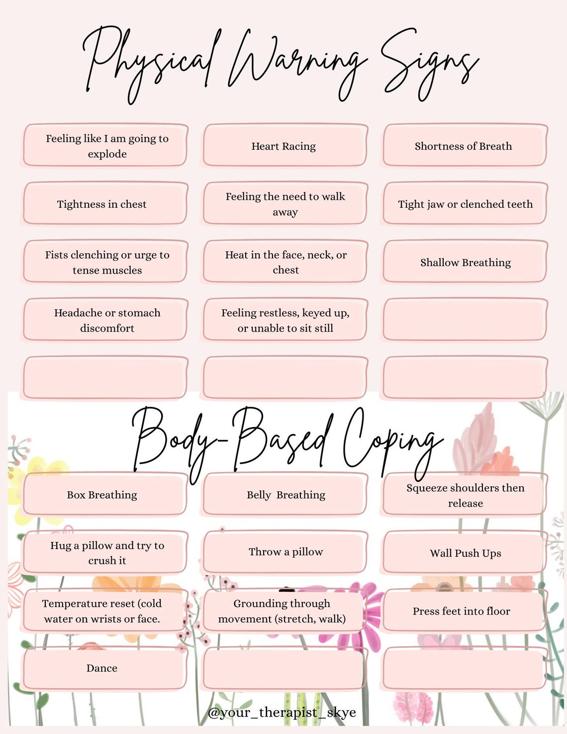 Anger Management Worksheet for Adults | Anger Triggers + Warning Signs ...