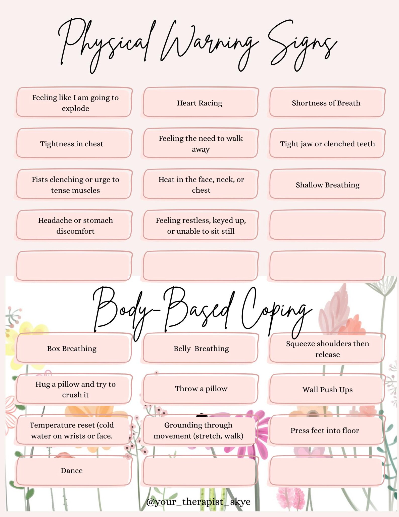Anger Management Worksheet for Adults | Anger Triggers + Warning Signs ...
