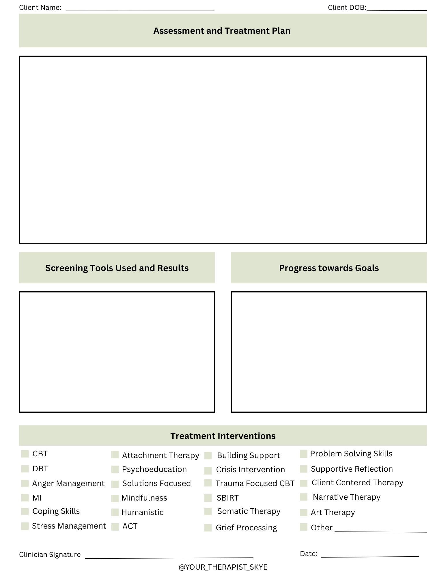 Counseling/behavioral Health Progress Note Template - Etsy