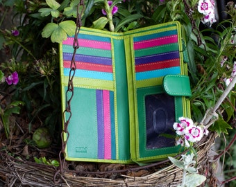 Joli Portefeuille à Trois Volets Pour Femme En Cuir Synthétique Avec