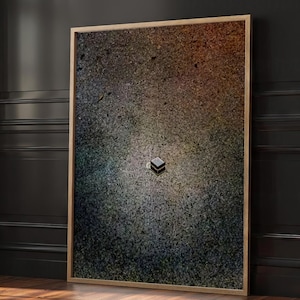 Misas en la Sagrada Kaaba - Arte mural islámico para la decoración del hogar - Impresión de arte islámico moderno - Póster abstracto de la Kaaba para el Hajj y la Umrah