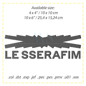 LE SSERAFIM Embroidery Hoop - 4x4&quot; and 6x10&quot; - K-pop Fans Gift