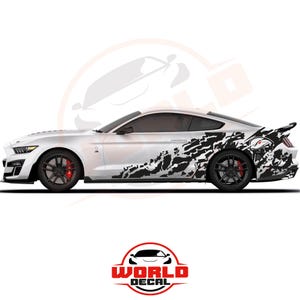 Aggressive Cobra Snake Car Decal, Shredded Style Side Body Vinyl Graphic