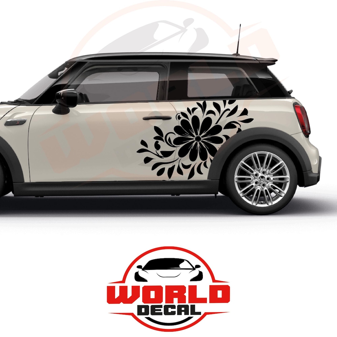 Floral Car Decal, Elegant Flower Side Body Vinyl Graphic for Cars - Etsy