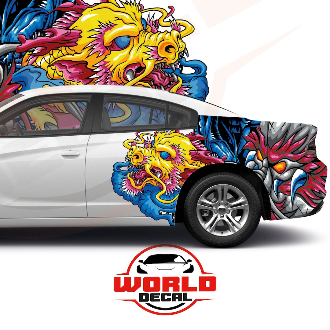 Dragon Art Wrap Universal Car Wrap Car Wrap Decal Includes Both Side Etsy