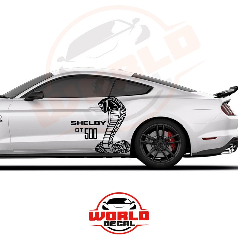 Gt500 Rocker Decals Shelby GT500 Cobra Car Decal, Aggressive Snake Side Body Graphic - Etsy