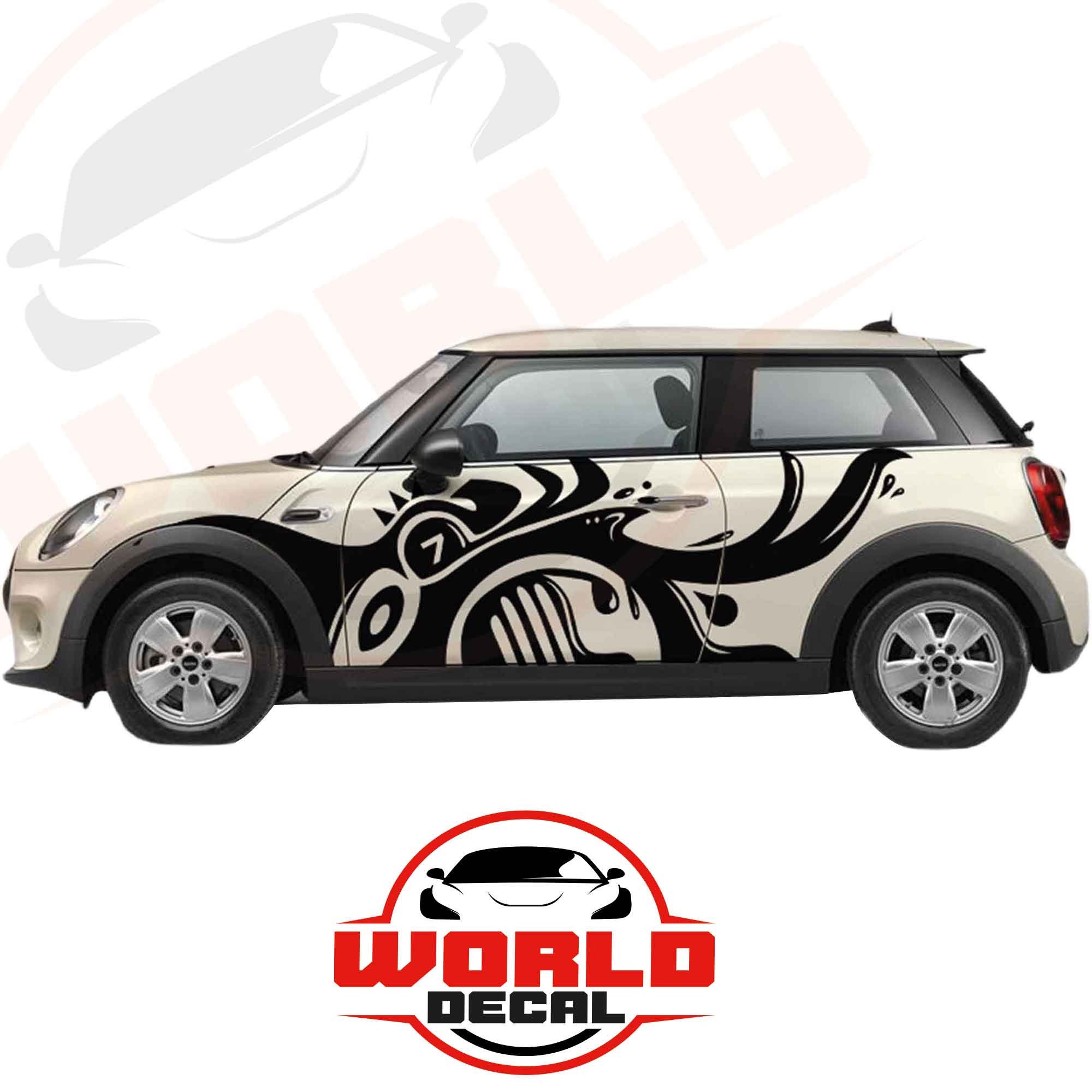 Side Door Decal Pattern Decal Mini Cooper Lower Side Decal Mini Cooper