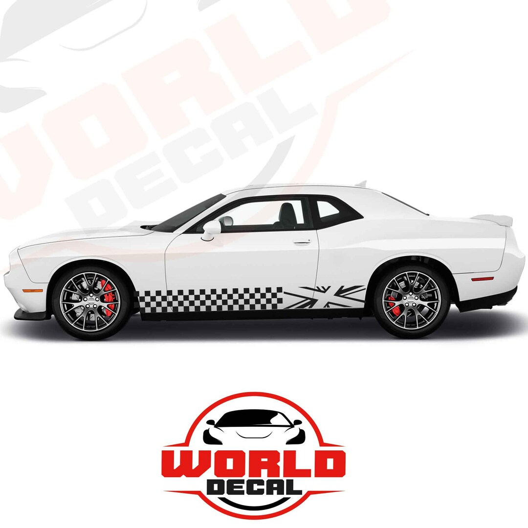 Side Strip Decal UK Flag Decal Special Design Decal Mustang Charger