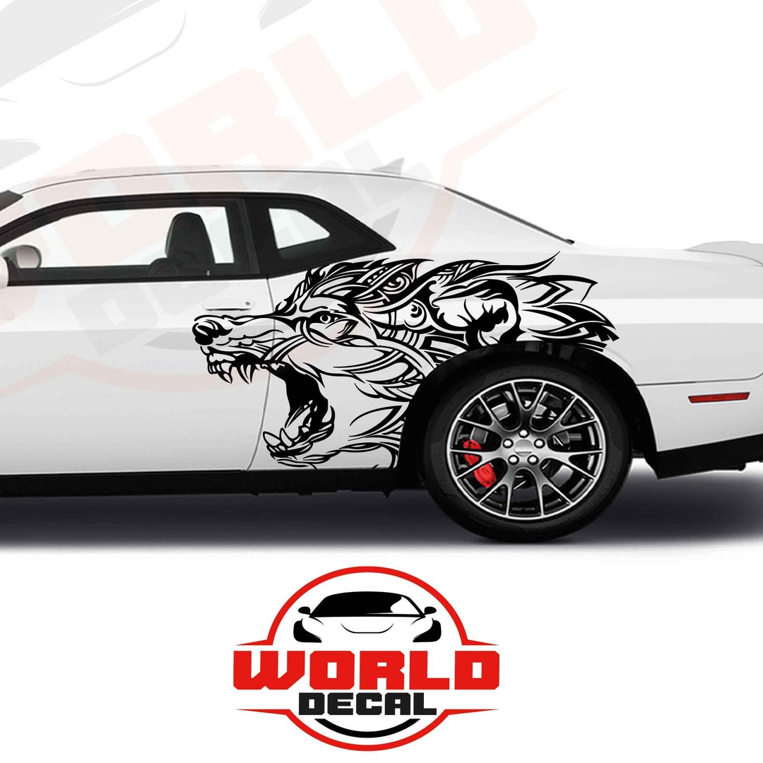 Angry Wolf Decal Wolf Decal Special Design Decal Porsche Mustang ...