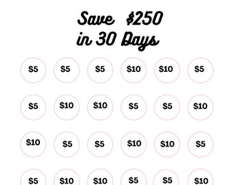 30 Day Money Saving Tracker