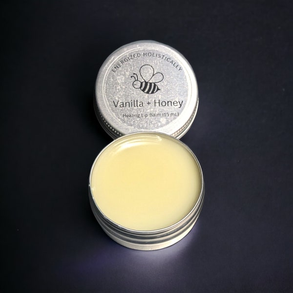 Organic Honey + Vanilla Lip Balm Butter | Cocoa, Mango, and Shea Butter | All-Natural Lip Butter