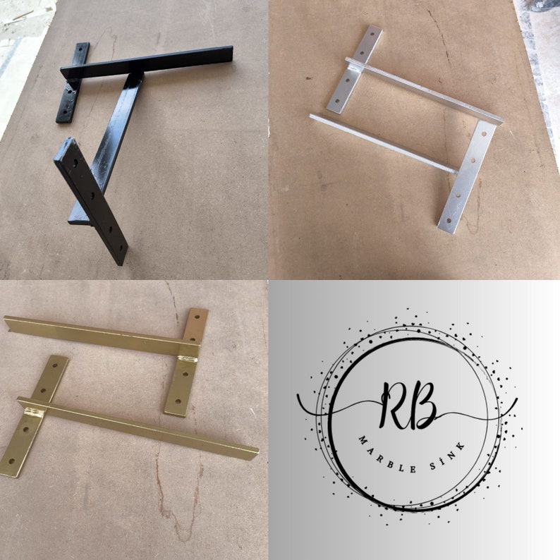 Marble Sink Mounting Brackets, Wall Mounting Brackets, Sink For Brackets, Steel Bracket image 1