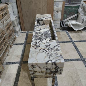 Calacatta Viola Marble Sink Wall Mounted Vanity Sink Bathroom Stone Sink
Marble Vessel Sink Powder Room Sink Custom Marble Single Sink