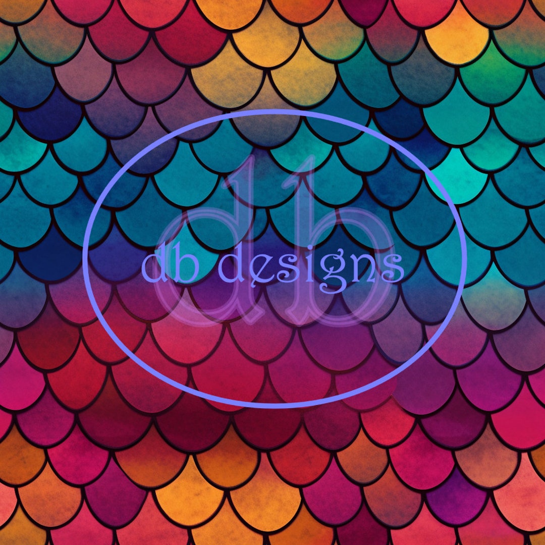 Dragon Scales Craft Paper Seamless Pattern, Digital Paper, Seamless ...