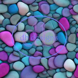 River Rocks Craft Paper Seamless Pattern, Papier numérique, Seamless Pattern, Sublimation
