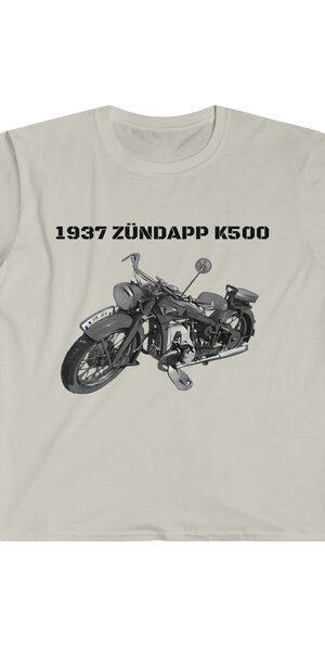 Sweatshirt Vintage Zundapp – Design Moto Rétro, Coupe Classique, Col Tissé, 241 G