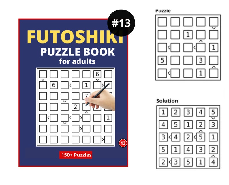 Puzzles Bundle #13, 8 Unique PDF Printable Puzzle Books, Calcudoku ...