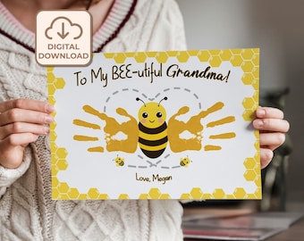 Handafdruk aandenken voor oma, oma cadeau handafdruk kunst, Kids baby peuter handafdruk kunst, kinderen handafdruk voor oma, baby handafdruk kunst