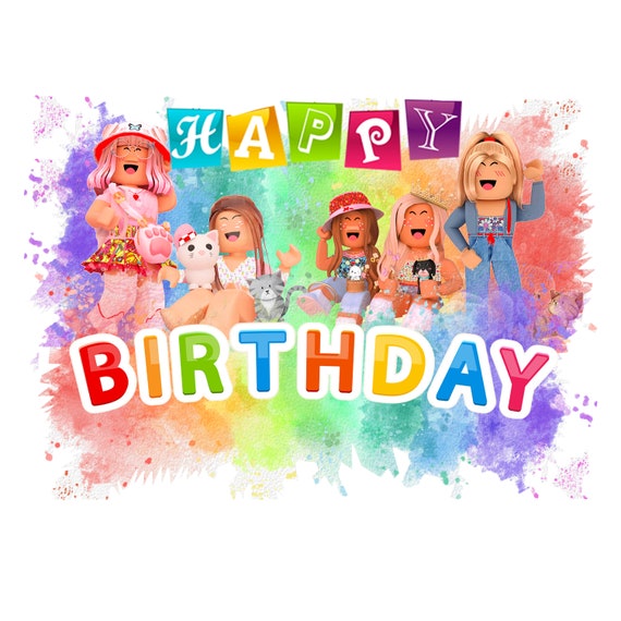 Roblox happy birthday svg png , led and white texts , you can check  otherstyle i have more than 4 style of roblox svg png files for prints