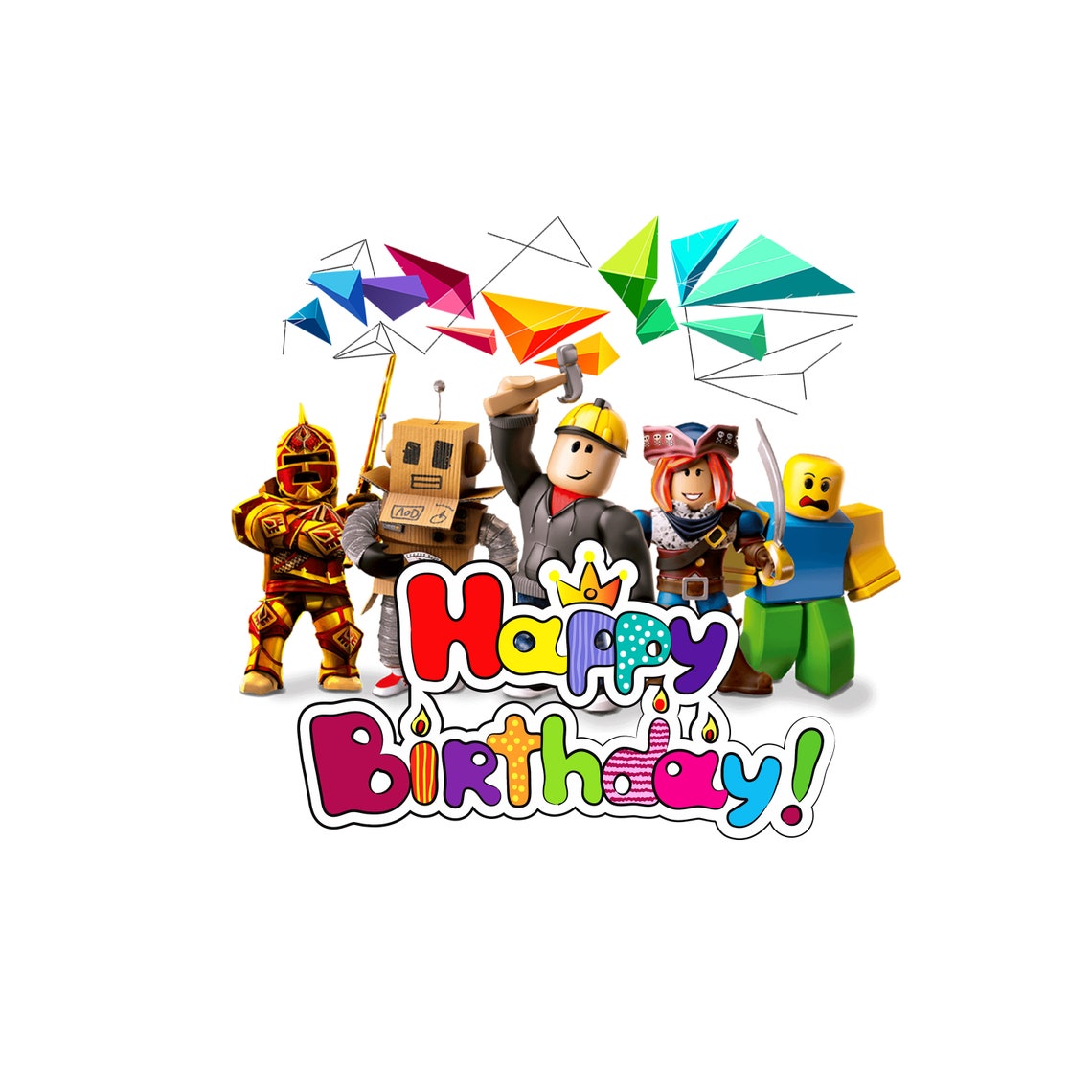 Roblox feliz cumpleaños png svg para niñas y niños descarga - Etsy España