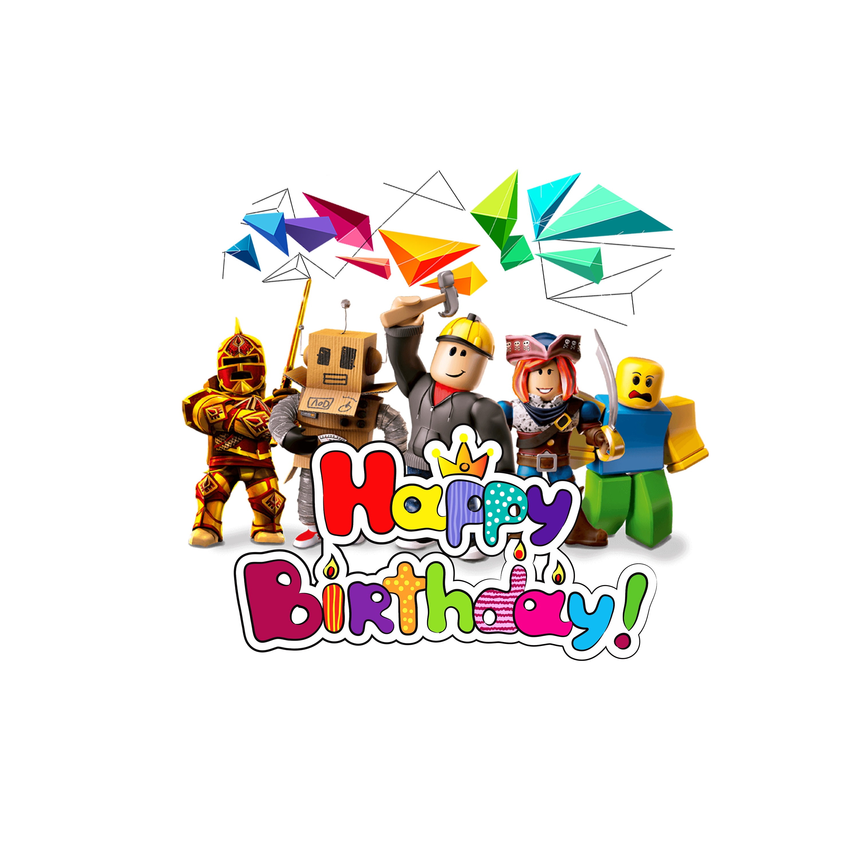 Roblox happy birthday svg png , led and white texts , you can check  otherstyle i have more than 4 style of roblox svg png files for prints