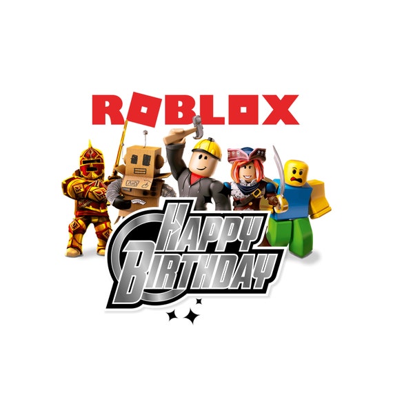 Roblox Happy Birthday Png Svg Bundle 4 File for Girls and Boys 