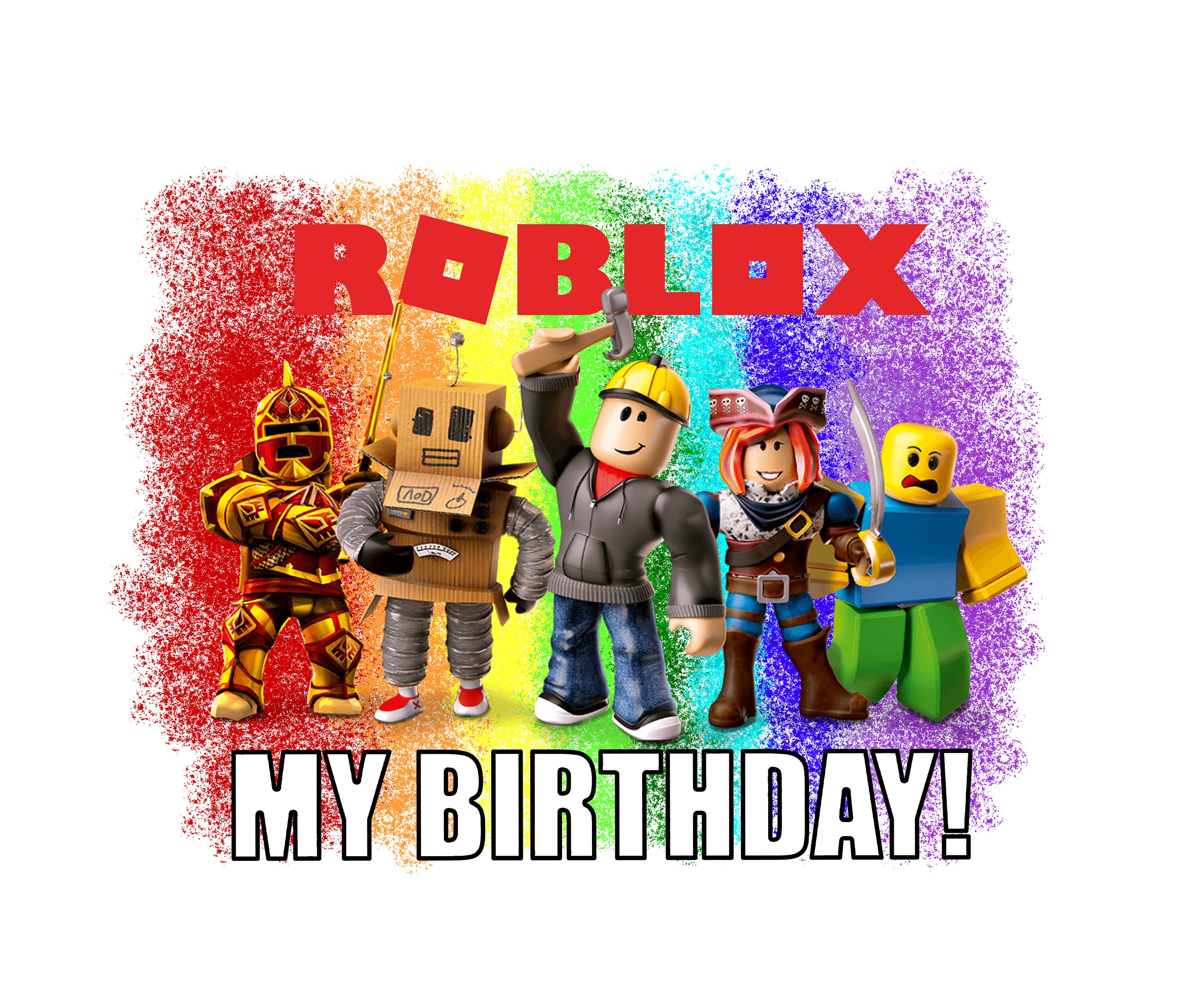 Roblox happy birthday svg png , led and white texts , you can check  otherstyle i have more than 4 style of roblox svg png files for prints