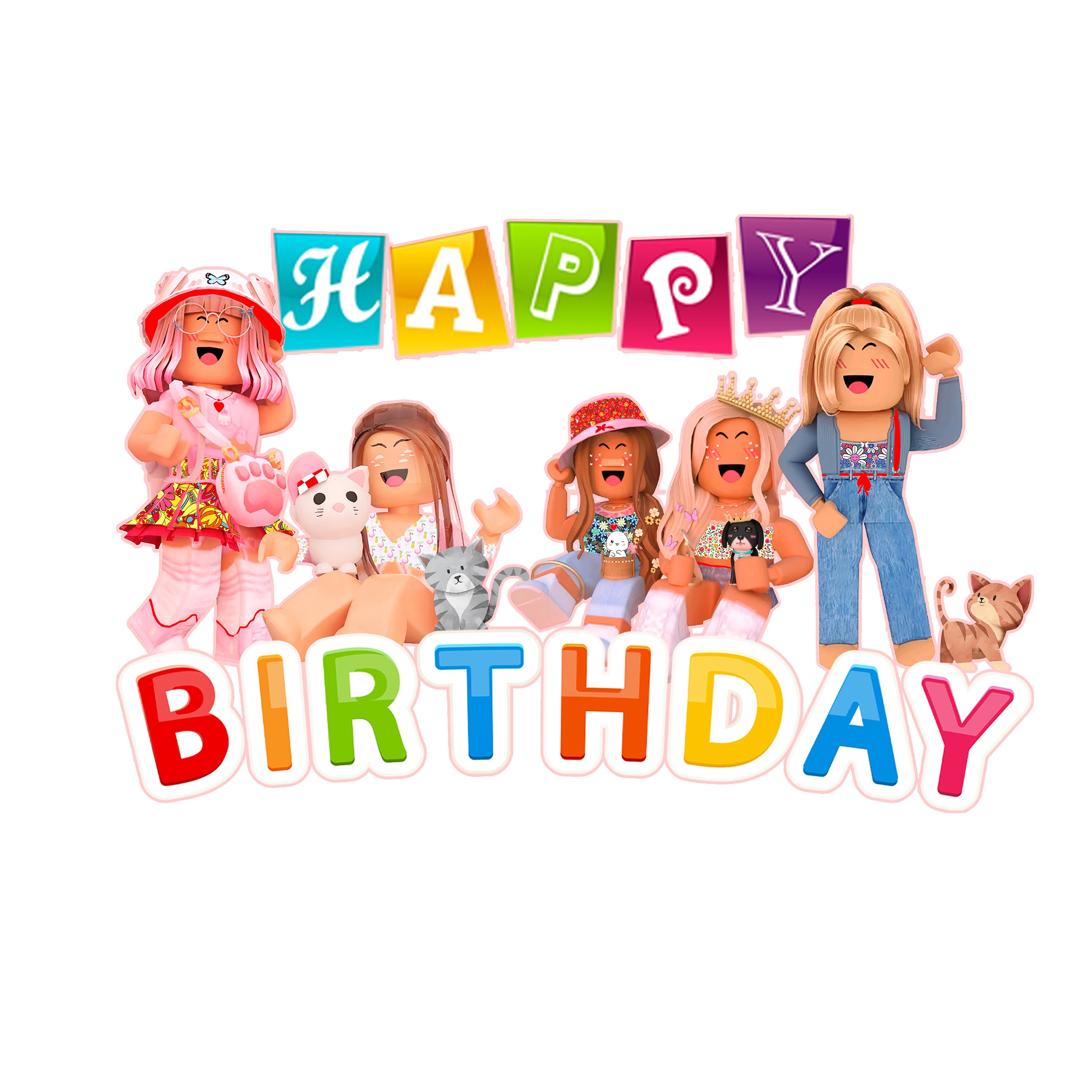 Roblox Birthday Girl SVG Roblox Birthday SVG - SVGbees