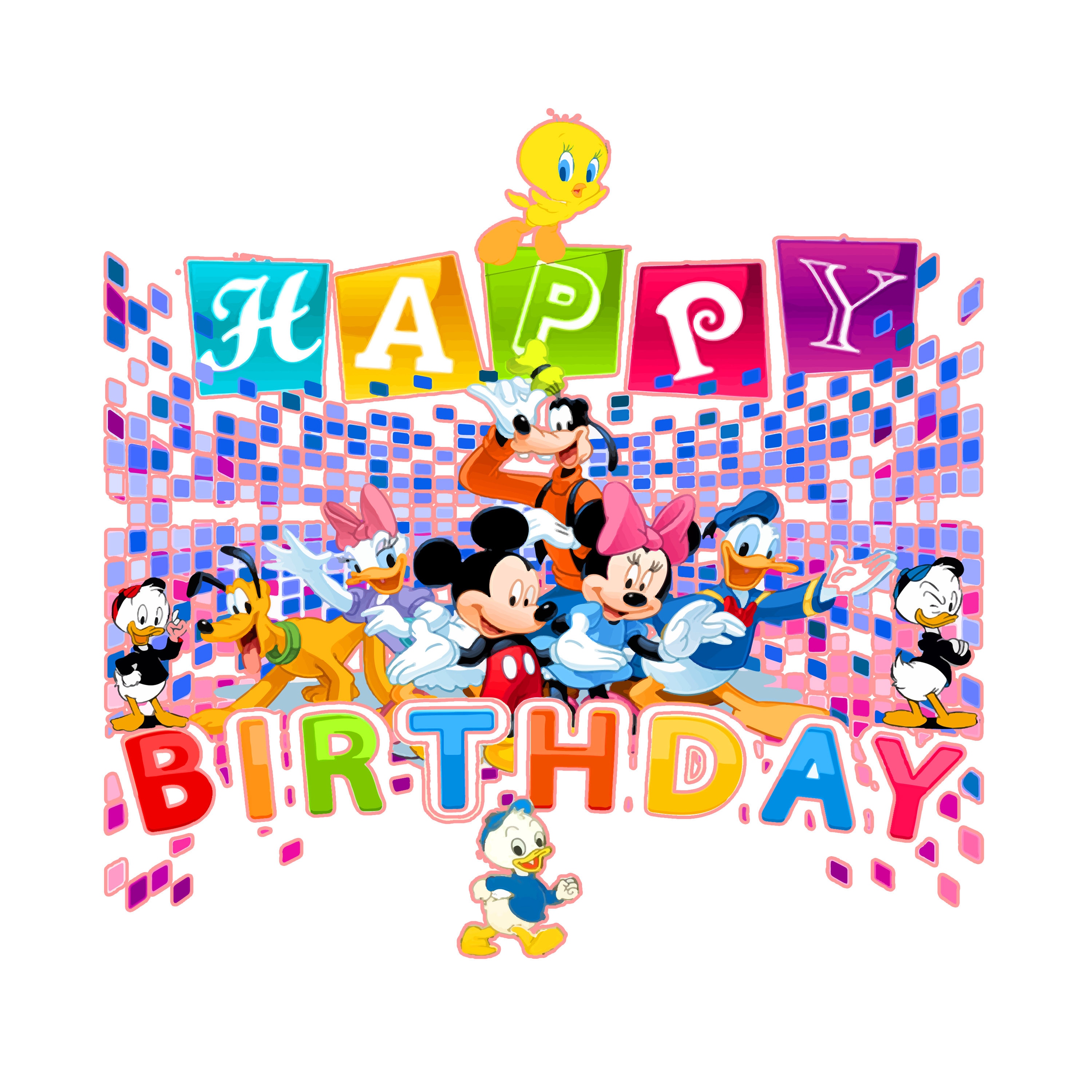 Disney Birthday Characters SVG Different Kinds Disney - Etsy