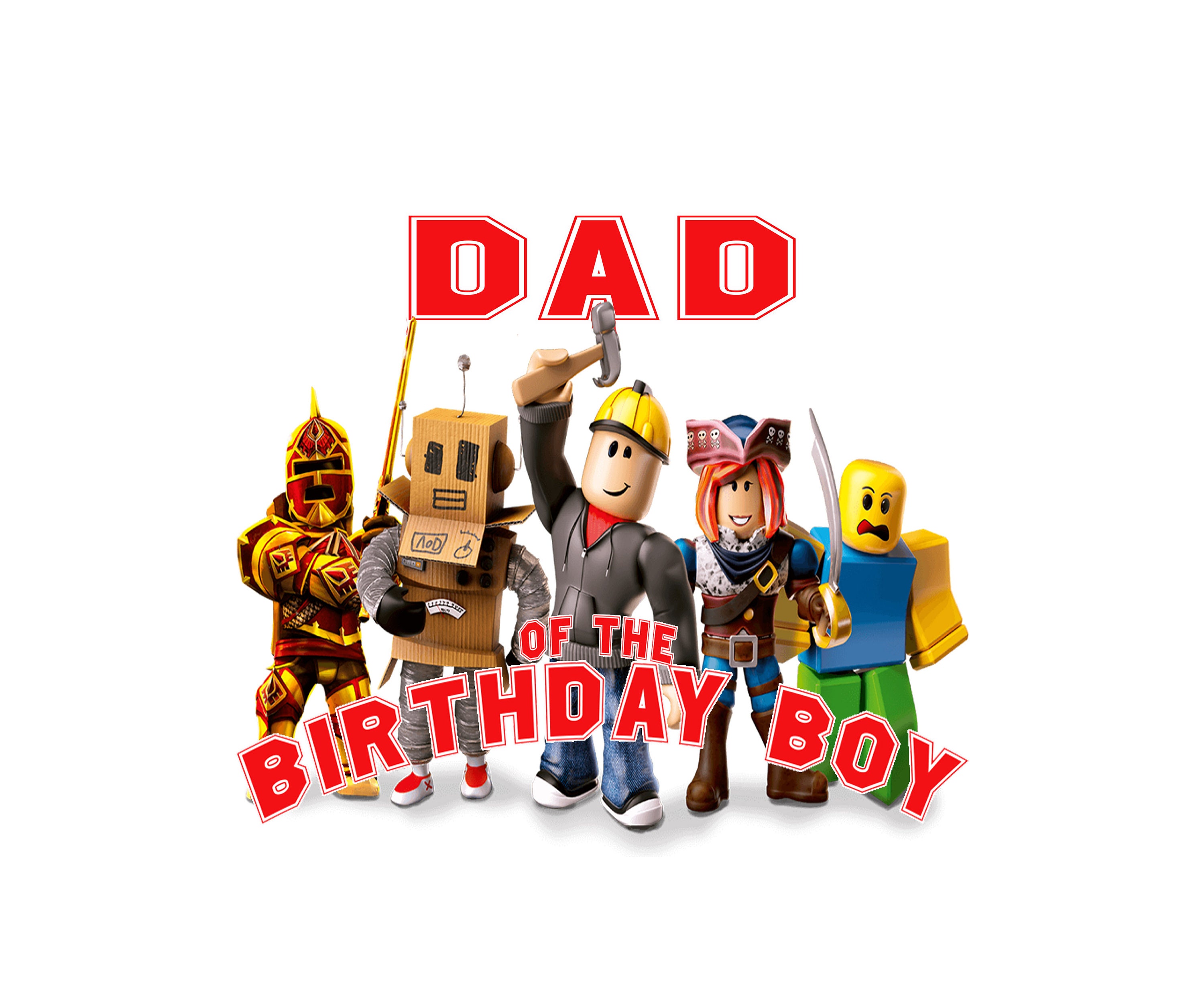 Roblox Birthday Png, Custom Family Matching Png, Kids Party