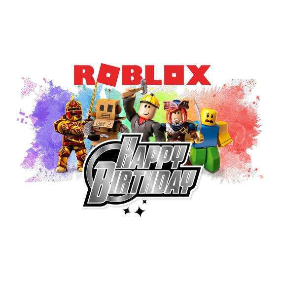 Roblox Happy Birthday Png Svg Bundle 4 File for Girls and Boys 