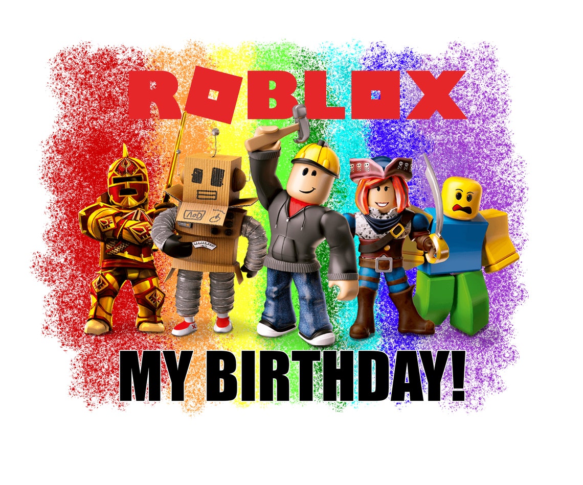 Roblox Birthday Png, Roblox Birthday Svg ,get 3 Designs , Happy ...