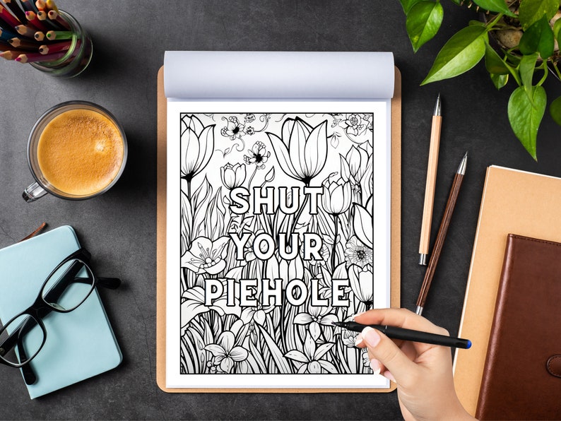 Cuss Word Coloring Pages Volume 1, Offensive Coloring for Adults Dirty