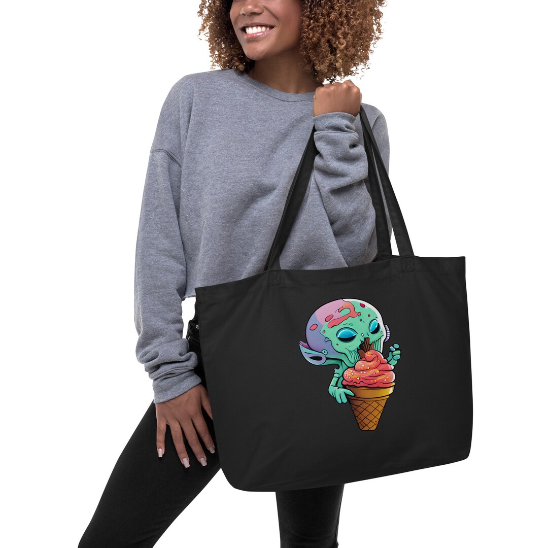 Alien Sundae Large Organic Tote Bag - Etsy