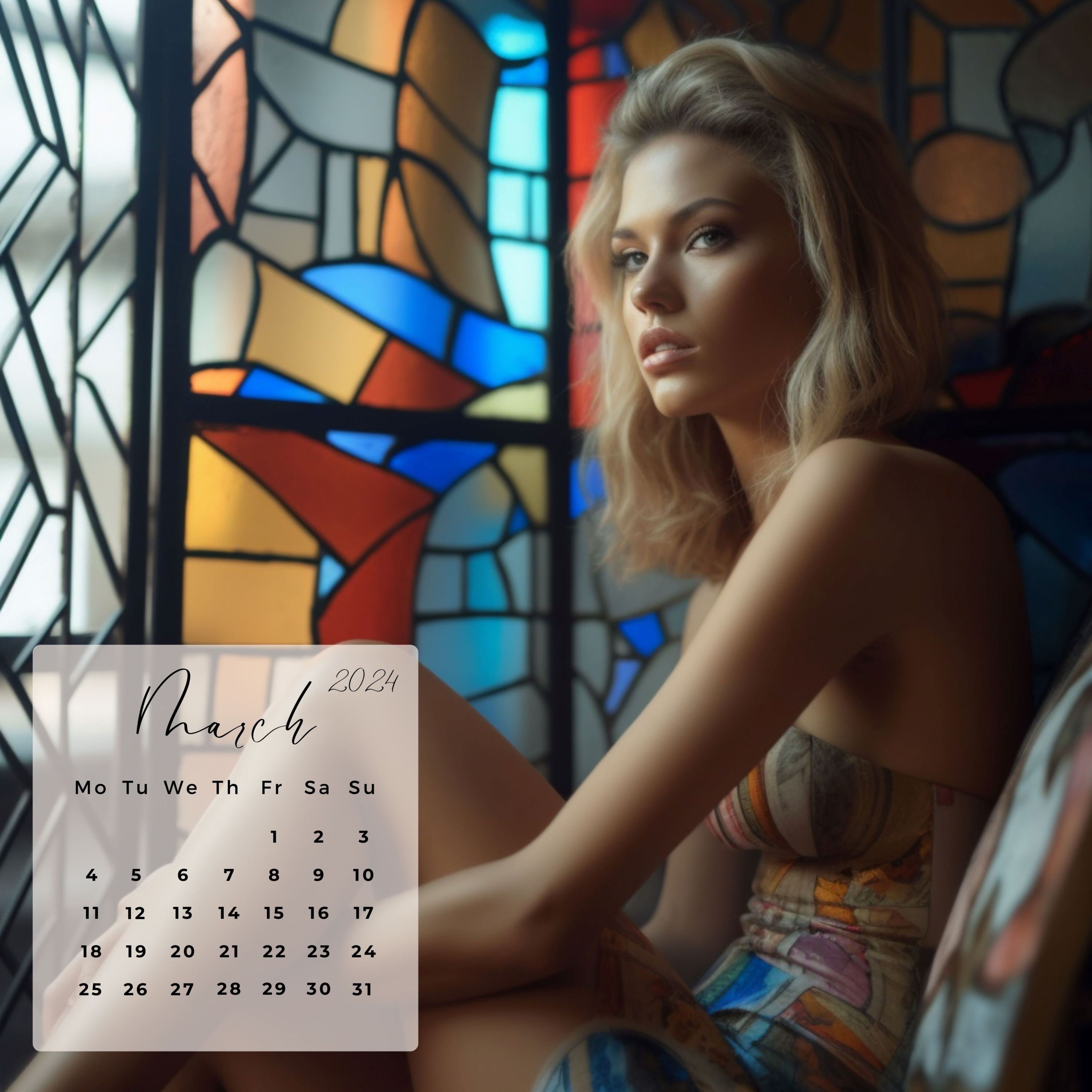 Fantasy 2024 Monthly Calendar Download featuring 12 Unique Images of