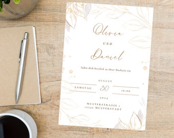 Wedding Invitation Template, Simple Wedding Invitation, Modern Wedding Invitation, Elegant Invitation, Evening Invitation