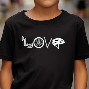 Bike Love Kid&#39;s T, Biking kid&#39;s t-shirt, bike t-shirt for kids, biking gift for kids, mountain bike t-shirt for kids, kids mountain bike t