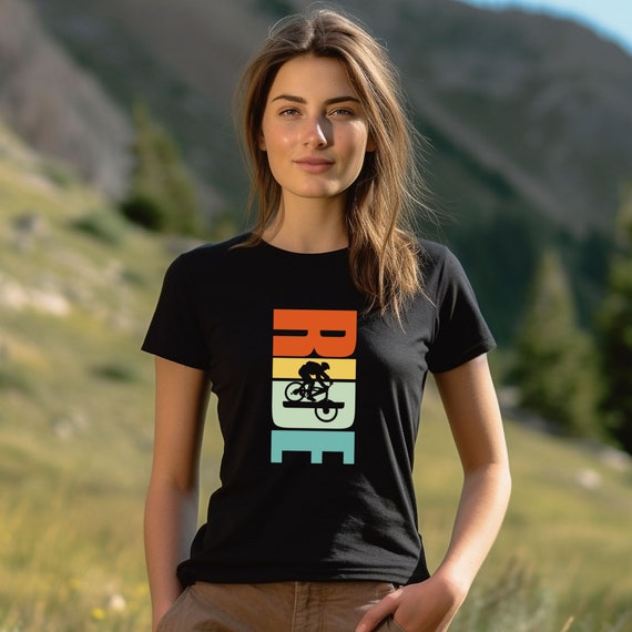 Woman s MTB T shirt Woman s Ride T Women s Mountain Bike T shirt Mountain Bike Shirt for Girls Women s Mountain Bike Clothing Girls Mtb Etsy UK