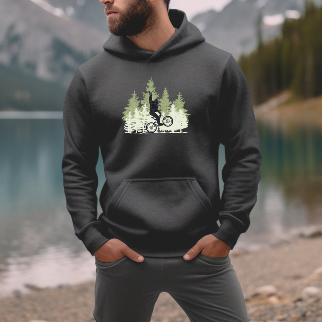 Bigfoot Mountain Bike Hoodie, Unisex Cotton Blend - Etsy
