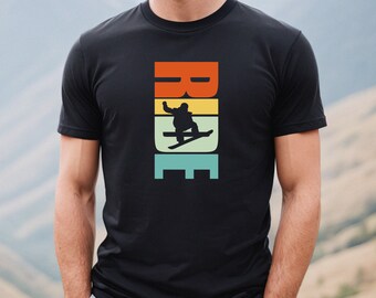 T-shirt Homme Snowboard/Snowboarder - Fruit Of The Loom - Neuf Sans étiquettes